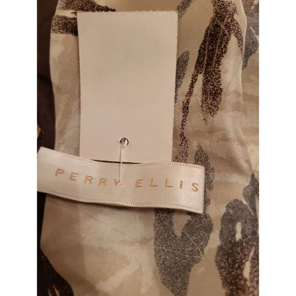 Perry Ellis Vintage SILK Rectangle Abstract Art Scarf. 57 inches long NWT - Picture 7 of 11